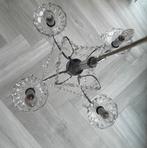 Elegante kroonluchter met kristallen, Ophalen, Gebruikt, Glas