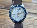 Christopher Ward C65 Aquitaine GMT - als nieuw, Overige merken, Leer, Staal, Polshorloge