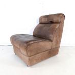 Vintage fauteuil patchwork leder, Huis en Inrichting, Fauteuils, Ophalen, Gebruikt, X, Leer