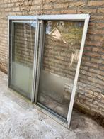 2x Aluminium Kozijn met Schuifdeel - Enkel Glas, Doe-het-zelf en Verbouw, Ophalen of Verzenden, Gebruikt, Gevelraam of Ruit, 80 tot 120 cm