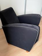 Gratis ophalen: 2 zwarte fluwelen stoelen., Ophalen, Gebruikt, Stof