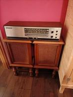 Antieke speakers met antieke radio ziet foto, Ophalen of Verzenden