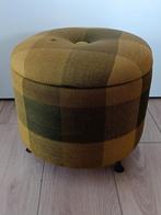 Vintage stoffen naaipoef NSI, jaren 50/60, Minder dan 50 cm, Gebruikt, Rond, Minder dan 50 cm