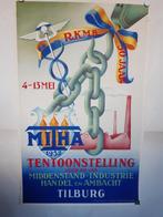 Originele Poster Mitha Tentoonstelling Tilburg 1952, Verzenden, Gebruikt, A1 t/m A3, Reclame