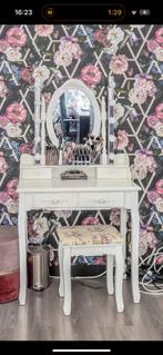 Make up tafel / kaptafel incl stoeltje, Ophalen, Gebruikt, 50 tot 100 cm, Minder dan 100 cm
