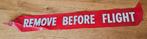 Remove before flight originele lint banner vliegtuig, Ophalen of Verzenden, Landmacht, Nederland