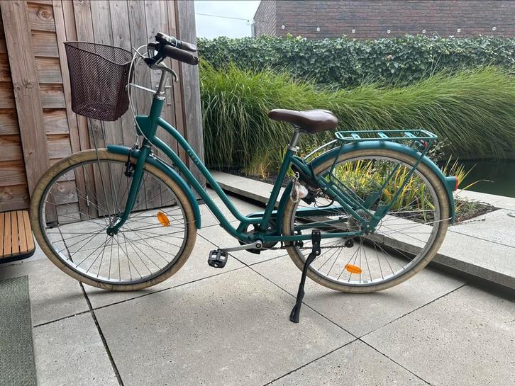 Decathlon Elops 520 SM groen, 28” banden, Fietsen en Brommers, Fietsen | Dames | Damesfietsen, Gebruikt, Overige merken, Versnellingen