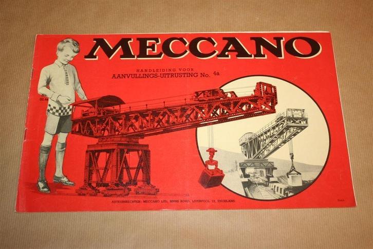 Meccano. Handleiding voor aanvullings-uitrusting No. 4a, Antiek en Kunst, Antiek | Speelgoed, Ophalen of Verzenden