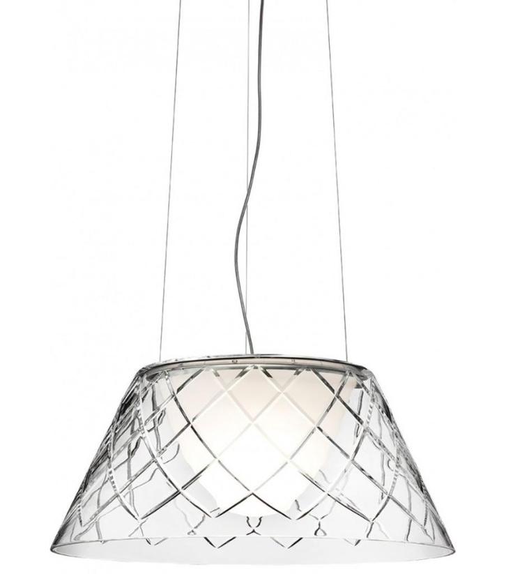 FLOSS ROMEO LOUIS II 2 SUSPENSION NIEUWSTAAT, Huis en Inrichting, Lampen | Hanglampen, Zo goed als nieuw, Minder dan 50 cm, Glas