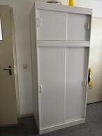 Witte (kleding)kast schuifdeuren, Ophalen, Gebruikt, Kunststof, 200 cm of meer