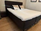 Boxspring 160x200 Caresse Silver 4500 Elektrisch,Bruin, Ophalen, Bruin, Tweepersoons, 200 cm