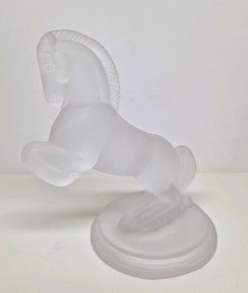 Presse-papier glazen paard Art Deco 1987 The Franklin Mint. beschikbaar voor biedingen