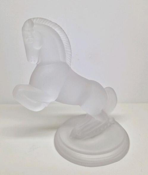 Presse-papier glazen paard Art Deco 1987 The Franklin Mint., Antiek en Kunst, Antiek | Glas en Kristal, Ophalen of Verzenden