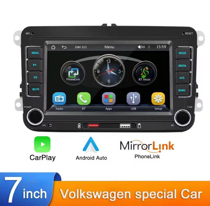 Rns 510 MIB Pq Display Autoradio met CarPlay voor Vw seat sk, Auto diversen, Autoradio's, Nieuw, Ophalen of Verzenden