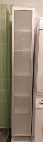 Witte badkamerkast met glazen deur., Huis en Inrichting, Kasten | Kledingkasten, Ophalen, Minder dan 50 cm, Glas, Modern