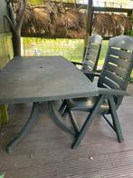 Hartman tuinset grijs met 3 stoelen, Tuin en Terras, Tuinsets en Loungesets, Ophalen, Kunststof, Gebruikt, 3 zitplaatsen