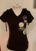 SUGA street attitude, shirt, maat XS, rits aan achterkant, Kleding | Dames, Zwart, Ophalen of Verzenden, Zo goed als nieuw, Korte mouw
