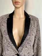 G231 Yaya maat 38=M jasje kant blazer colbert grijs/zwart, Maat 38/40 (M), Ophalen of Verzenden, Zo goed als nieuw, Yaya