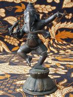 Prachtig zwaar antiek brons Ganesha beeld uit India 20,5 cm., Ophalen of Verzenden