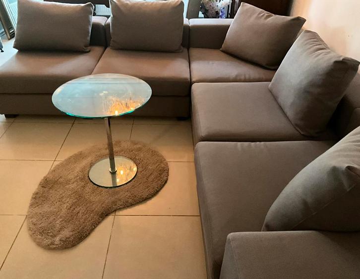 Hoekbank loungebank bank goossens, Huis en Inrichting, Banken | Complete zithoeken, Zo goed als nieuw, Stof, Ophalen of Verzenden