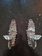 2 PTMD Wandkandelaren Staalgrijs - Stompkaarsen, 25 tot 50 cm, Ophalen of Verzenden, Zo goed als nieuw, Metaal