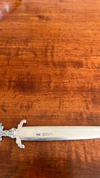 Mooie 2e gehalte zilveren briefopener met vis, Antiek en Kunst, Antiek | Goud en Zilver, Ophalen of Verzenden, Zilver