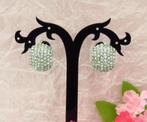 Mooie half creool clip oorbellen met strass steentjes., Overige materialen, Overige kleuren, Nieuw, Ophalen of Verzenden