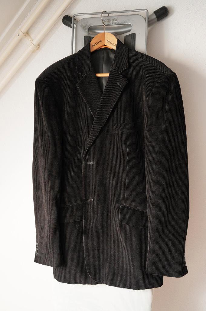 Heren Colbert Corduroy. Maat 56 Zwart, Kleding | Heren, Kostuums en Colberts, Zo goed als nieuw, Overige maten, Zwart, Ophalen of Verzenden