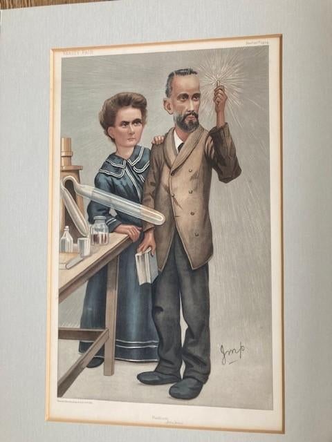Antieke Vanity Fair mr and mrs Curie, Antiek en Kunst, Ophalen of Verzenden