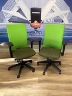 2 zware kwaliteit bureau stoelen - merk Haworth, Huis en Inrichting, Bureaustoelen, Ophalen, Zo goed als nieuw, Bureaustoel, Groen