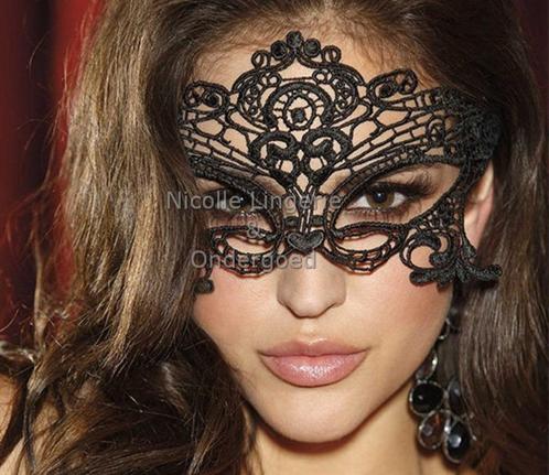 Erotisch Anoniem Sierlijk Oogmasker Met zijden lint (014), Kleding | Dames, Ondergoed en Lingerie, Overige typen, Zwart, Ophalen of Verzenden
