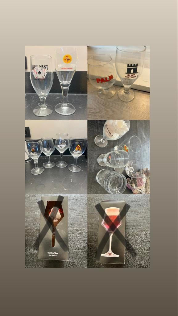 Diverse bierglazen collectie, Ophalen of Verzenden, Zo goed als nieuw, Bierglas