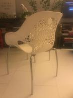 Design stoelen- 2x Wit Marina Chair Kian design by Ton Haas, Huis en Inrichting, Twee, Kunststof, Gebruikt, Wit