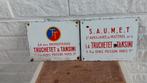Vintage Emaille Borden Truchetet & Tansini Parijs, Ophalen of Verzenden