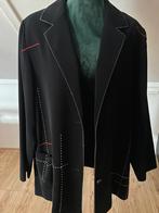 blazer  zwart met tintje rood wit (kerst?) dames maat 46, Alain Weiz, Zwart, Maat 46/48 (XL) of groter, Ophalen of Verzenden