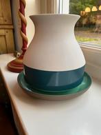 Arian Brekveld Imperfect design vaas met schotel porselijn, Ophalen of Verzenden, Zo goed als nieuw, Overige kleuren, Minder dan 50 cm