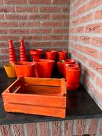 Tuindecoratie oranje en geel, Minder dan 30 cm, Rond, Ophalen of Verzenden, Zo goed als nieuw