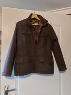 Hunter dames wax jas, maat M/38 kleur bruin met ruitvoering, Hunter, Ophalen, Gedragen