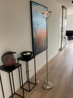 RVS vloerlamp/uplighter halogeen dimbaar, Huis en Inrichting, Lampen | Vloerlampen, Ophalen, Zo goed als nieuw, 150 tot 200 cm