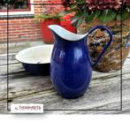 Lampet-set Blauw Emaille – gemerkt < T >, Ophalen of Verzenden