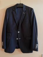 Heren Colbert Zwart met witte stiksels, Zwart, Zo goed als nieuw, Cavallaro, Verzenden