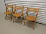 Vintage Stoelen Klapstoelen Mid Century Houten Stoel, Huis en Inrichting, Stoelen, Ophalen of Verzenden, Gebruikt, Bruin, Vier