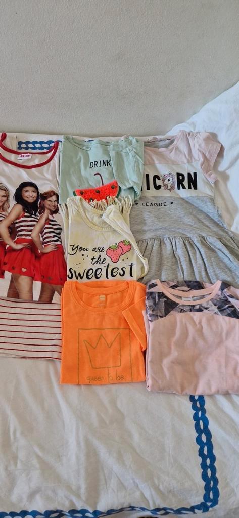 10 Stuks kleding in maat 122 - 128, Kinderen en Baby's, Kinderkleding | Kinder-kledingpakketten, Gebruikt, Maat 128, Ophalen of Verzenden