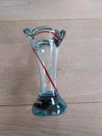 Vaasje 14 cm hoog voet diameter van 5 cm, bovenzijde 7,5 cm, Ophalen of Verzenden