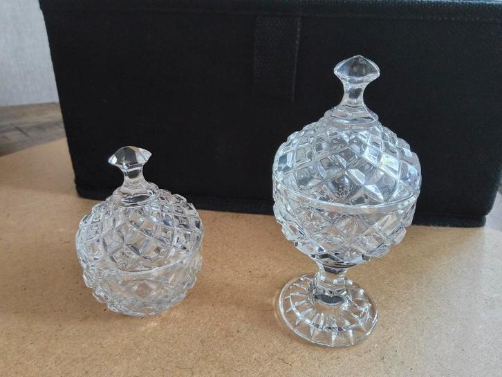 Kristallen Bonbonmanden Set, Antiek en Kunst, Antiek | Glas en Kristal, Ophalen of Verzenden