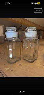Vintage voorraadpotten glas 2x), Huis en Inrichting, Keuken | Potten en Pannen, Ophalen of Verzenden, Gebruikt, Glas, Pot, Bus of Blik