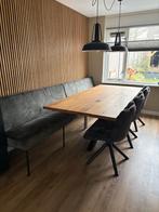 Complete Eethoek - Tafel, Stoelen & Banken, Tuin en Terras, Ophalen, Gebruikt, Rechthoekig, Hout