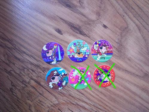 4st van 1e druk flippo`s serie 76 t/m 100, flippo fris., Verzamelen, Flippo's, Losse flippo's, Adventure, Cheetos 24 Game, Chester Cheetos