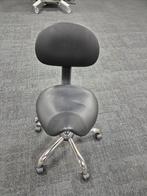 Zadelkruk met rugleuning - Bureaukruk, Ophalen of Verzenden, Ergonomisch, Nieuw, Zwart