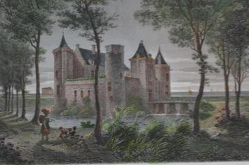 MUIDEN MUIDERSLOT Staalgravure Terwen Mooie Kwaliteit GD7 beschikbaar voor biedingen